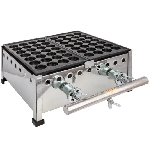 [KJP0628] Cast Iron Takoyaki Stove 38 mm (28 Holes x 2 Plates)