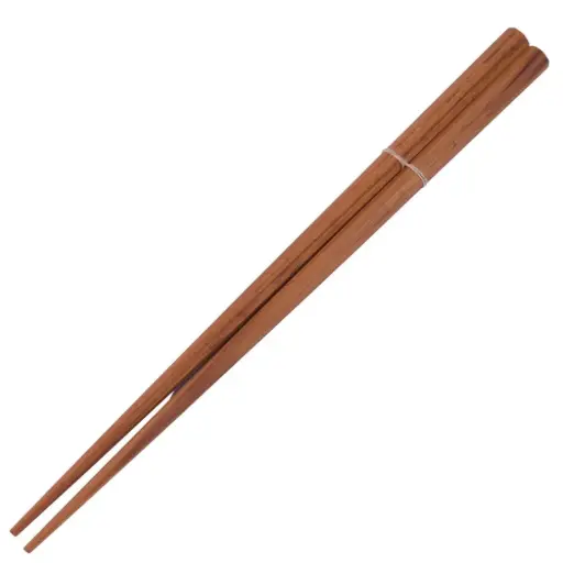 [WOD0102] Teak Wood Octagon Chopsticks 23 cm