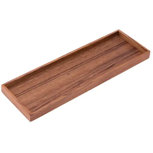 [WOD0118] ถาดรองเครื่องปรุงไม้สัก 25x8 ซม.