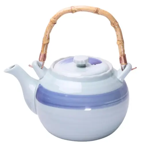 [CRM0820] ティーポット 750 ml (青丸)