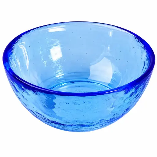 [GLS0109] Tsukemono Glass Bowl 9 cm (Blue)