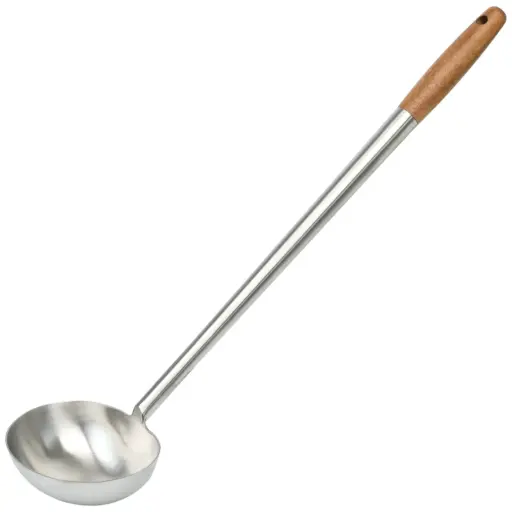 [KST0047] Wok Ladle with Wooden Handle 5"
