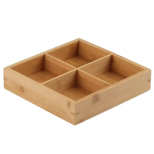 [WOD0128] 木製弁当箱 4仕切り