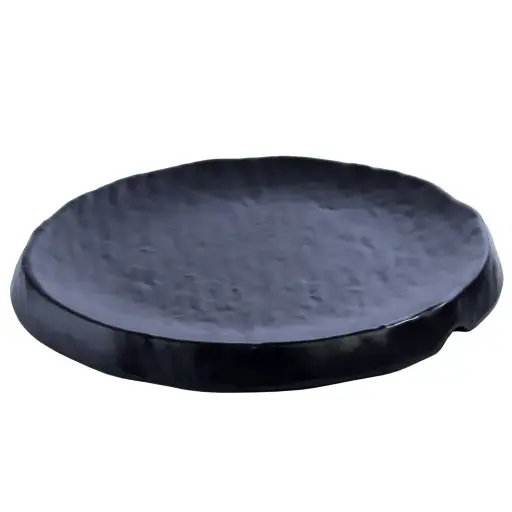 [MLM0219] Melamine Thick Round Plate 10" (Zen Series, Black)