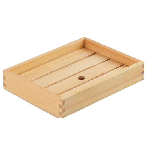 [KWD0031] Wooden Tray with Drainage Grate 28x21x5 cm