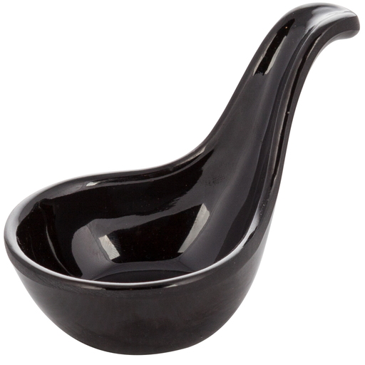 [MLM0179] Melamine Spoon Shaped Sauce Dish 2.5" (Zen Series, Black)