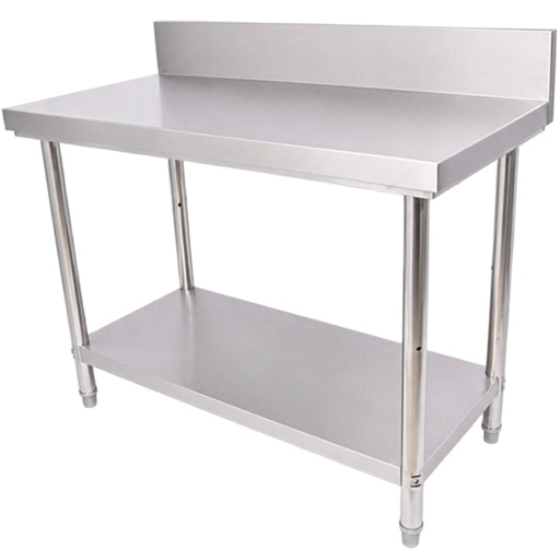 [KAI0145] Stainless Steel Work Table with Backsplash 75x150x85 cm