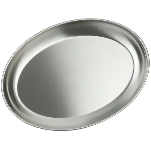 [STL0061] ステンレス楕円皿 8" (18-8)