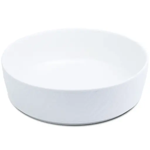 [CRM1072] Straight-Rim Plate 10" (Stone Pattern, White)