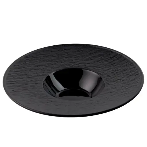 [CRM0928] Round Soup Plate 11" (Black Stone)