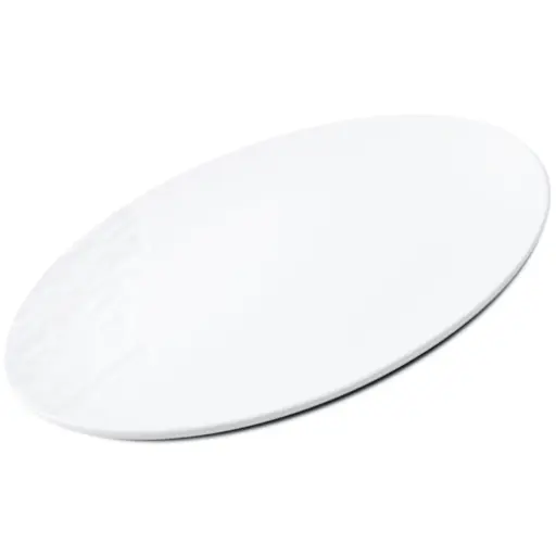 [CRM1064] 磁器 楕円皿 12.5" (かすれモルタル調)