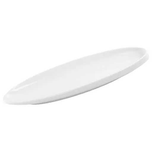 [CRM1042] 磁器 浅リム楕円皿 14"