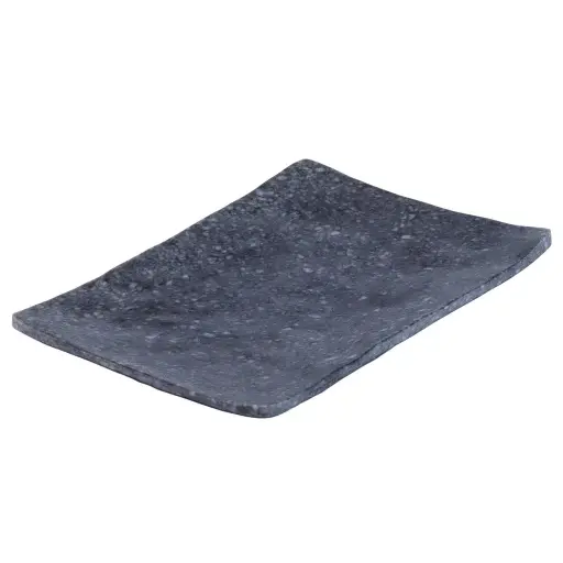[MLM0239] メラミン和菓子皿 8" (Black Marble)