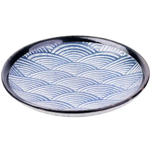 [CRM0997] Side Plate 5" (Blue Wave)