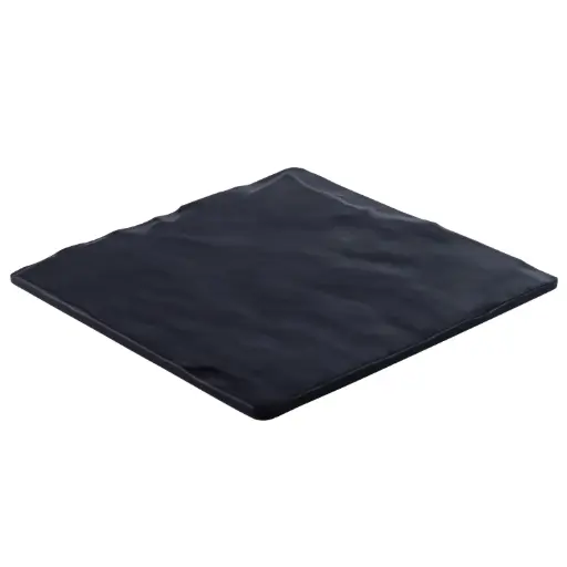 [MLM0257] จานแผ่นหินจตุรัสสีดำ 9.75 นิ้ว Zen Series