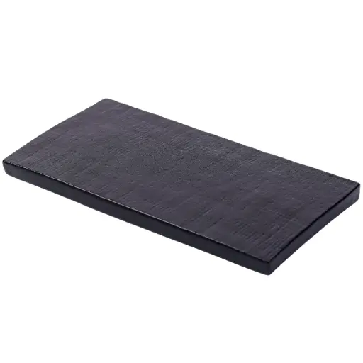 [CRM0978] Flat Stone Plate 24x12 cm (Kuroyama)