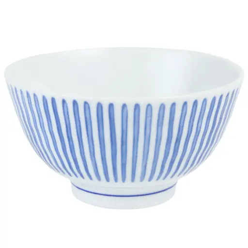 [CRM1141] Rice Bowl 4.5" (Blue Rain Pattern)