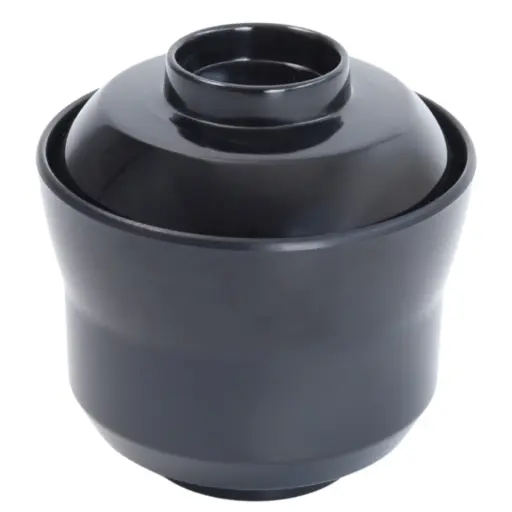 [MLM0301] Melamine Miso Soup Bowl Set 3.25" (Black)