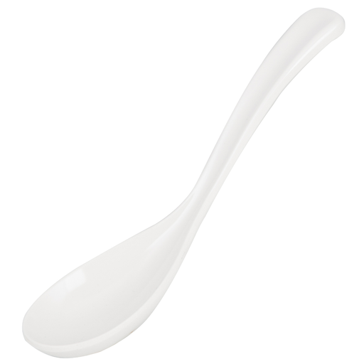 [MLM0297] Melamine Ramen Spoon 16.8 cm (White)