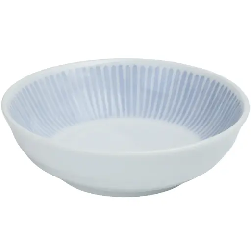 [CRM1140] 丸薬味皿 4" (青雨柄)