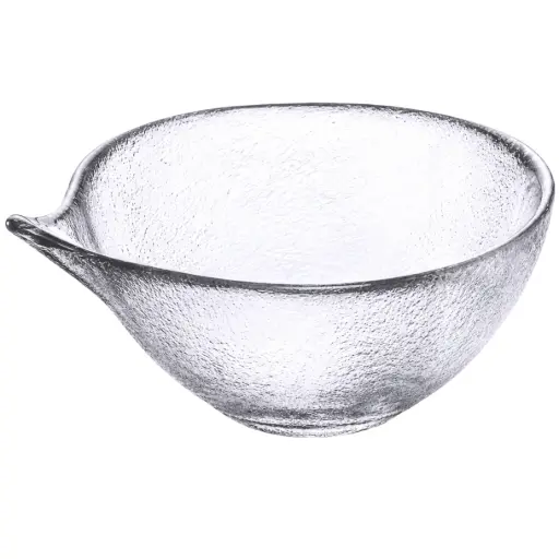 [GLS0135] Glass Cup with Spout 3.75 cm (Hammered)