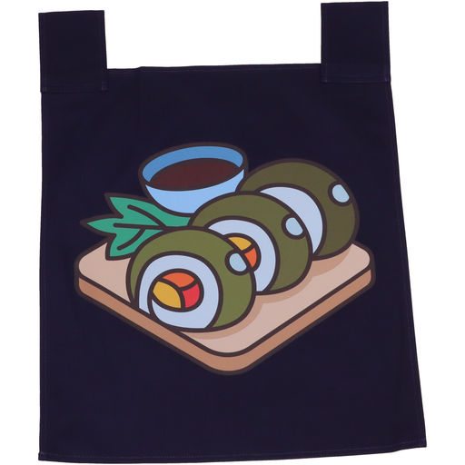 [SET0114] ผ้าม่านญี่ปุ่นสีน้ำเงินมากิซูชิ 35x40 ซม.